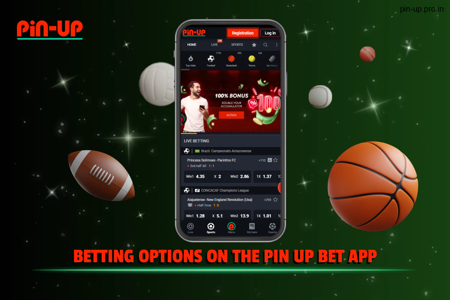 By downloading the Pin Up app, users from India will have access to a variety of betting options